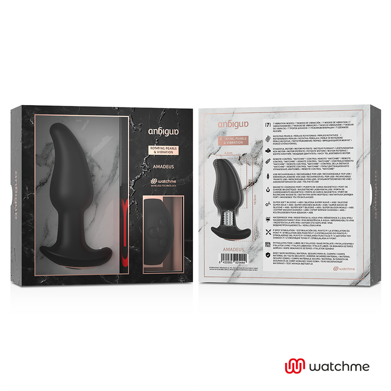 ANBIGUO - WATCHME REMOTE CONTROL ANAL PLUG VIBRATOR -APP