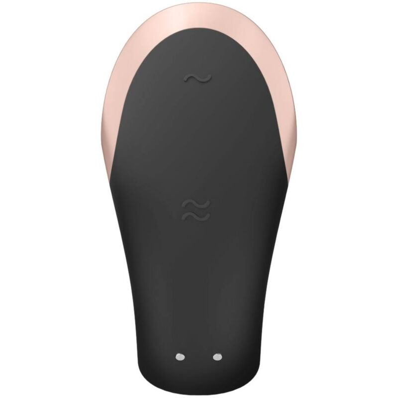 SATISFYER - DOUBLE LOVE LUXURY PARTNER VIBRATOR BLACK - APP