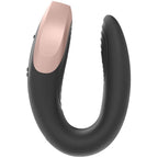 SATISFYER - DOUBLE LOVE LUXURY PARTNER VIBRATOR BLACK - APP