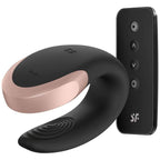 SATISFYER - DOUBLE LOVE LUXURY PARTNER VIBRATOR BLACK - APP