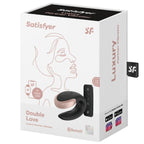 SATISFYER - DOUBLE LOVE LUXURY PARTNER VIBRATOR BLACK - APP