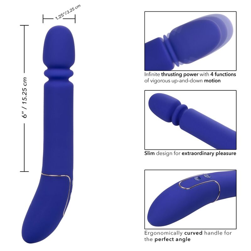 CALEXOTICS - SHAMELESS SLIM THUMPER VIBRATOR - BLUE