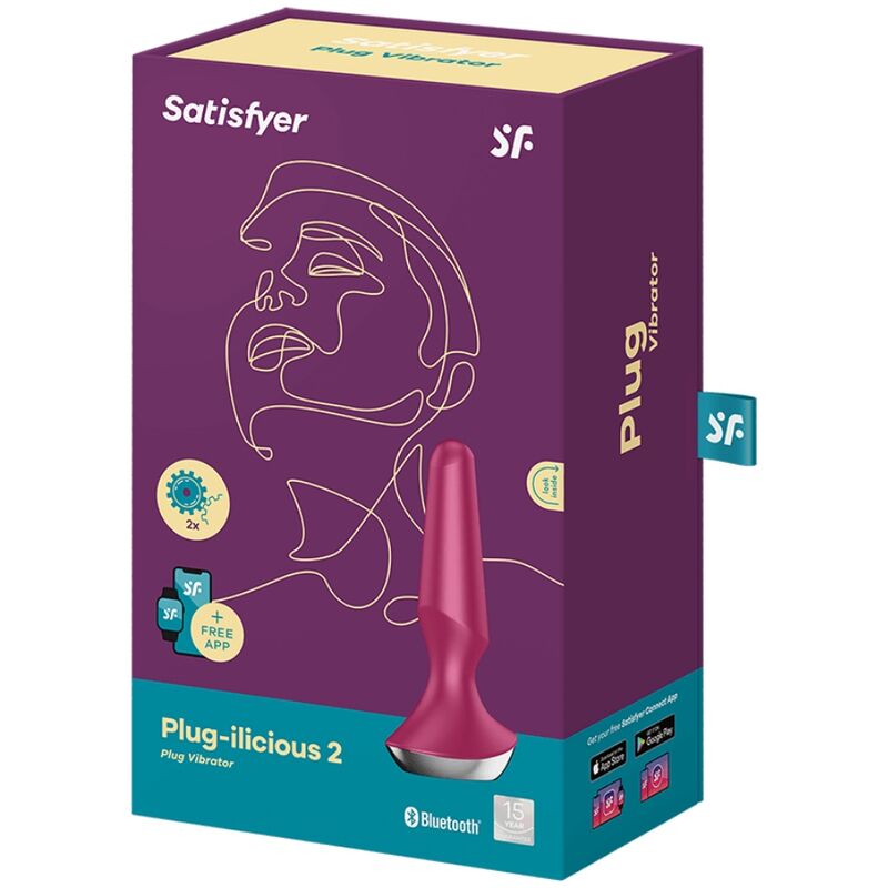 SATISFYER - PLUG ILICIOUS 2 ANAL PLUG VIBRATOR BERRY -APP