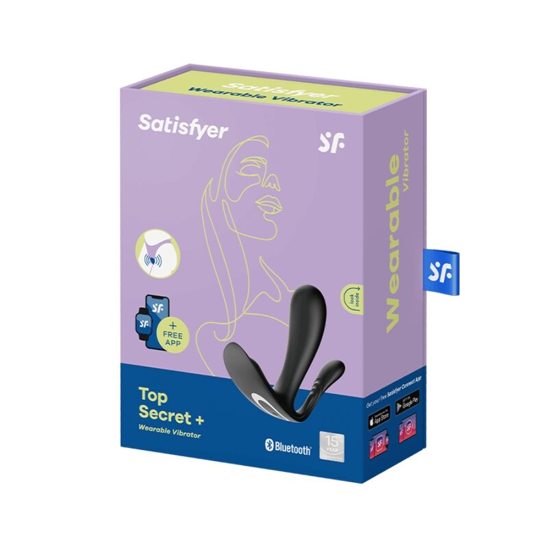 SATISFYER - TOP SECRET + G-SPOT & ANAL VIBRATOR BLACK