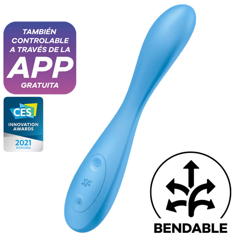 SATISFYER - G-SPOT FLEX 4+  G-SPOT & MULTI VIBRATOR APP BLUE