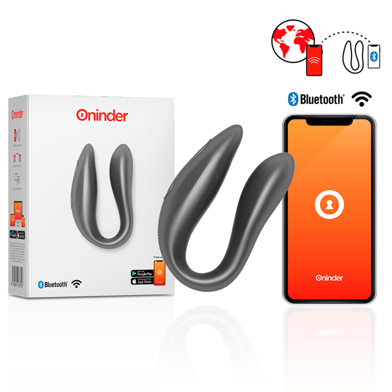 ONINDER - LISBOA BLACK G-SPOT & CLITORIS STIMULATOR - FREE APP