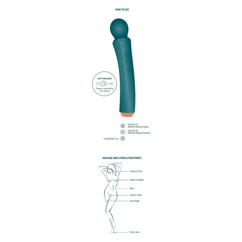 XOCOON - THE CURVED WAND VIBRATOR GREEN