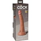 KING COCK - ELITE REALISTIC SILICONE DILDO 17.8 CM CARAMEL