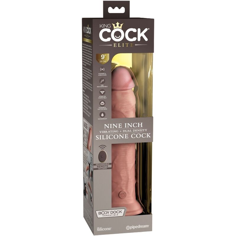 KING COCK - ELITE REALISTIC DILDO VIBRATOR 23 CM