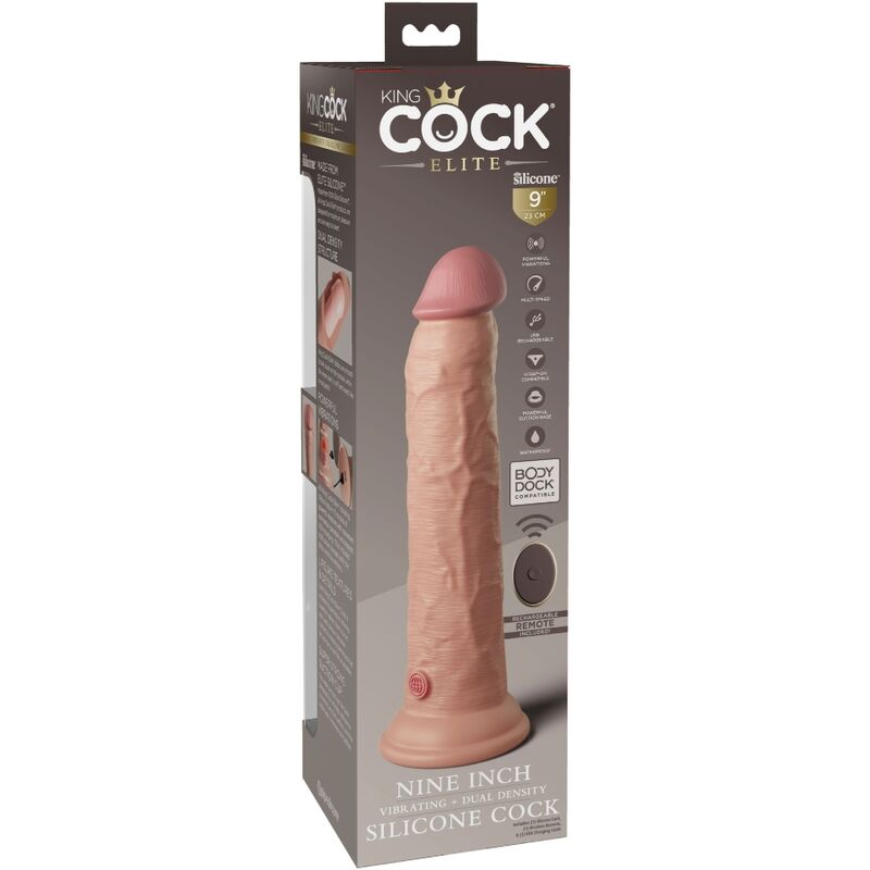 KING COCK - ELITE REALISTIC DILDO VIBRATOR 23 CM