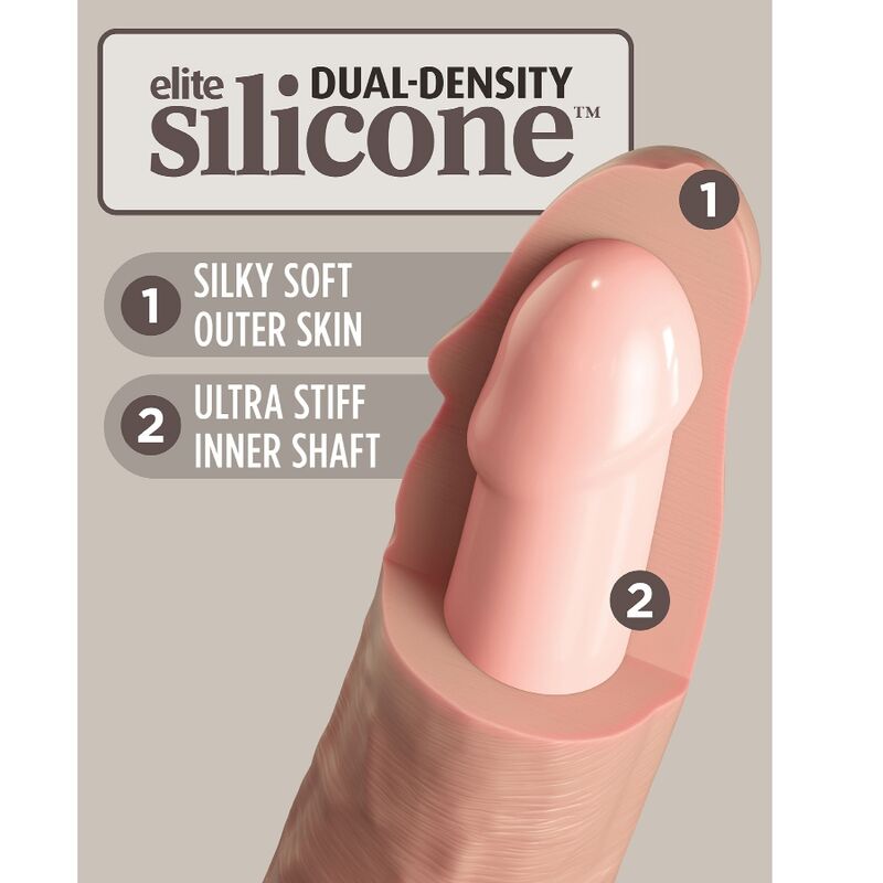 KING COCK - ELITE REALISTIC DILDO VIBRATOR 23 CM