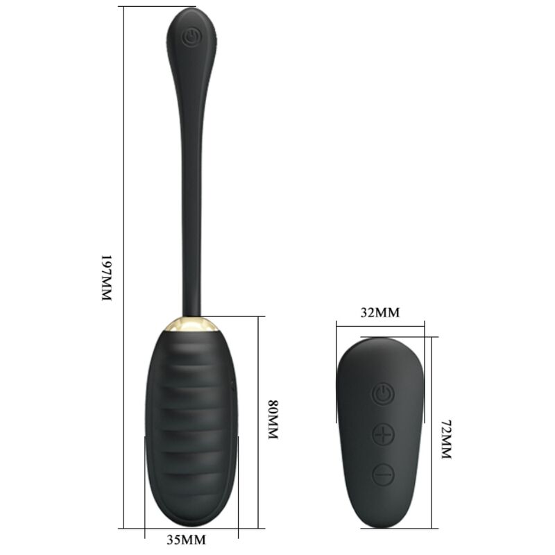 PRETTY LOVE - DOREEN LUXURY VIBRATING EGG BLACK