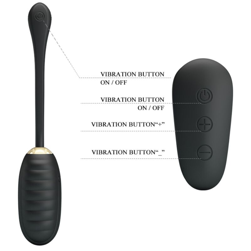 PRETTY LOVE - DOREEN LUXURY VIBRATING EGG BLACK