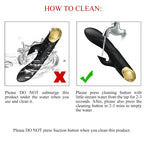 PRETTY LOVE - BLACK RECHARGEABLE GOLD PLATED LUXURY RABBIT VIBRATOR