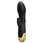 PRETTY LOVE - BLACK RECHARGEABLE GOLD PLATED LUXURY RABBIT VIBRATOR