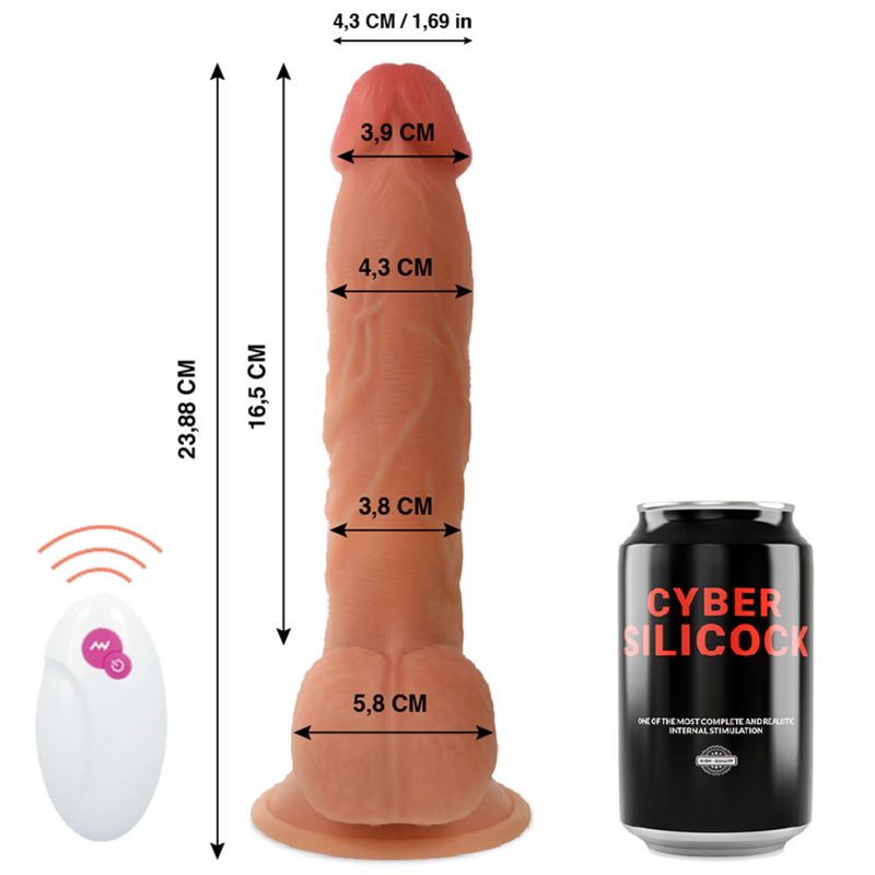 CYBER SILICOCK - REALISTIC DILDO MASTER BEN 23.88 CM - APP