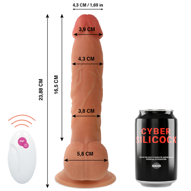 CYBER SILICOCK - REALISTIC DILDO MR JOHN 23.88 CM - APP