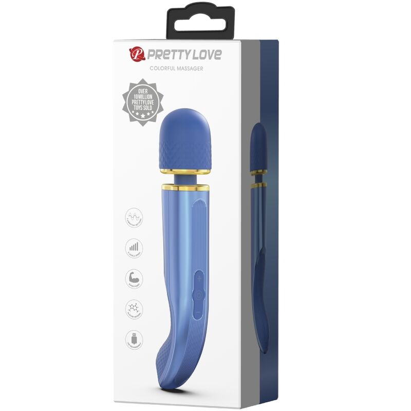PRETTY LOVE - WAND MASSAGER 7 VIBRATION MODES BLUE