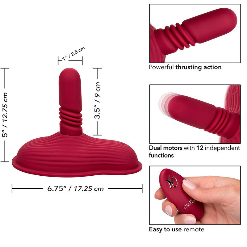 CALEXOTICS - RIDER VIBRATOR DOUBLE MOTOR REMOTE CONTROL RED