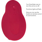CALEXOTICS - RIDER VIBRATOR DOUBLE MOTOR REMOTE CONTROL RED