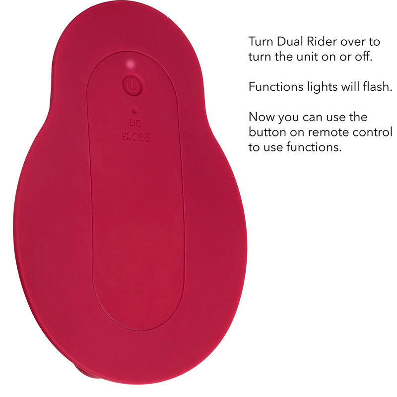 CALEXOTICS - RIDER VIBRATOR DOUBLE MOTOR REMOTE CONTROL RED