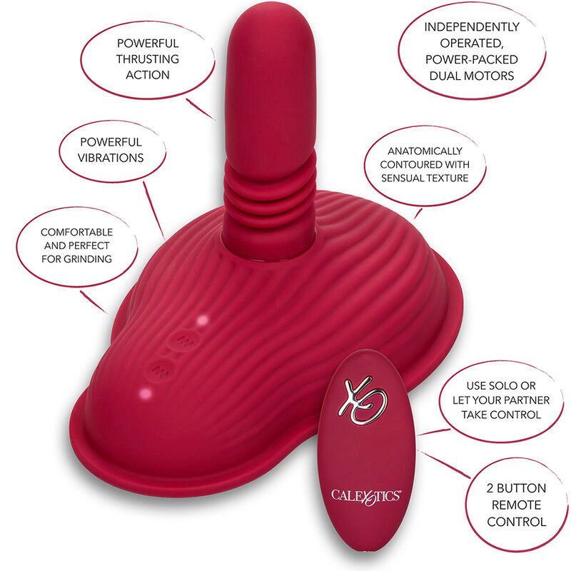 CALEXOTICS - RIDER VIBRATOR DOUBLE MOTOR REMOTE CONTROL RED