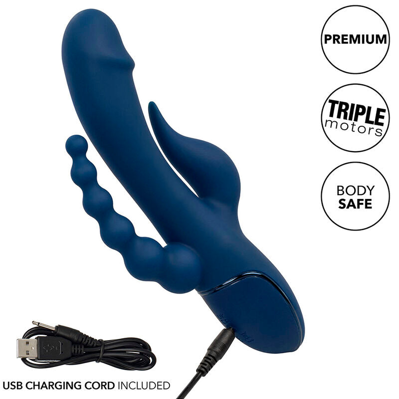CALEXOTICS - G-SPOT & RABBIT VIBRATOR TRIPLE ORGASM BLUE