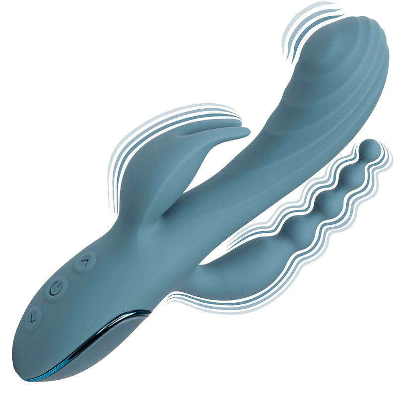 CALEXOTICS - G-SPOT & RABBIT VIBRATOR TRIPLE ECSTASY GREY