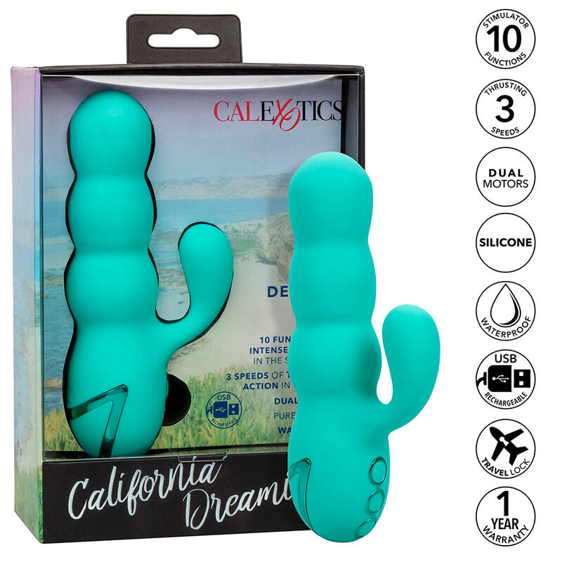 CALEXOTICS - DEL MAR DIVA VIBRATOR RABBIT AQUA GREEN