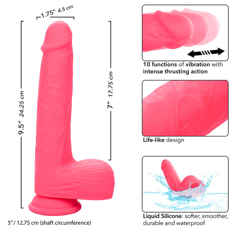 CALEXOTICS - STUDS REALISTIC DILDO VIBRATOR PINK