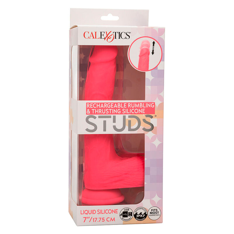 CALEXOTICS - STUDS REALISTIC DILDO VIBRATOR PINK