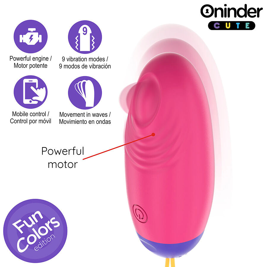 ONINDER CUTE - LOVE PLEASURE VIBRO-WAVE TAPPING SILICONE EGG