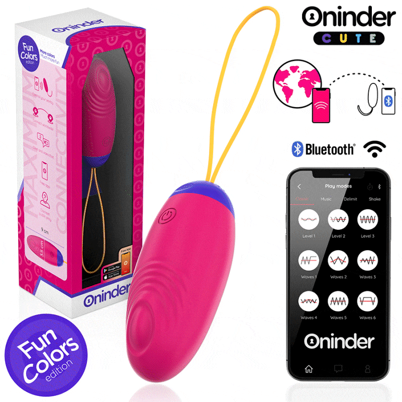 ONINDER CUTE - LOVE PLEASURE VIBRO-WAVE TAPPING SILICONE EGG