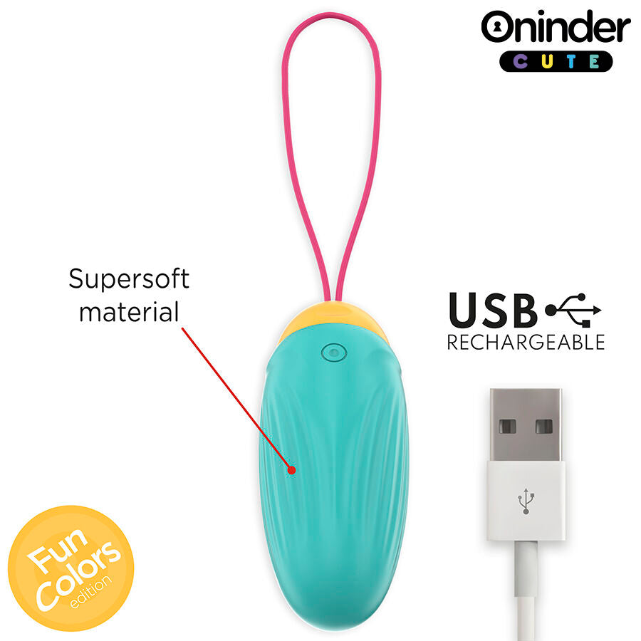 ONINDER CUTE - LOVE PLEASURE VIBRO-ROTATING SILICONE GEM EGG