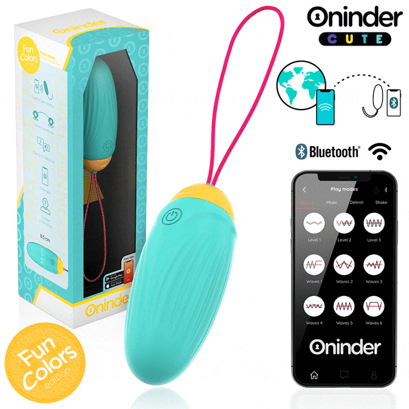 ONINDER CUTE - LOVE PLEASURE VIBRO-ROTATING SILICONE GEM EGG