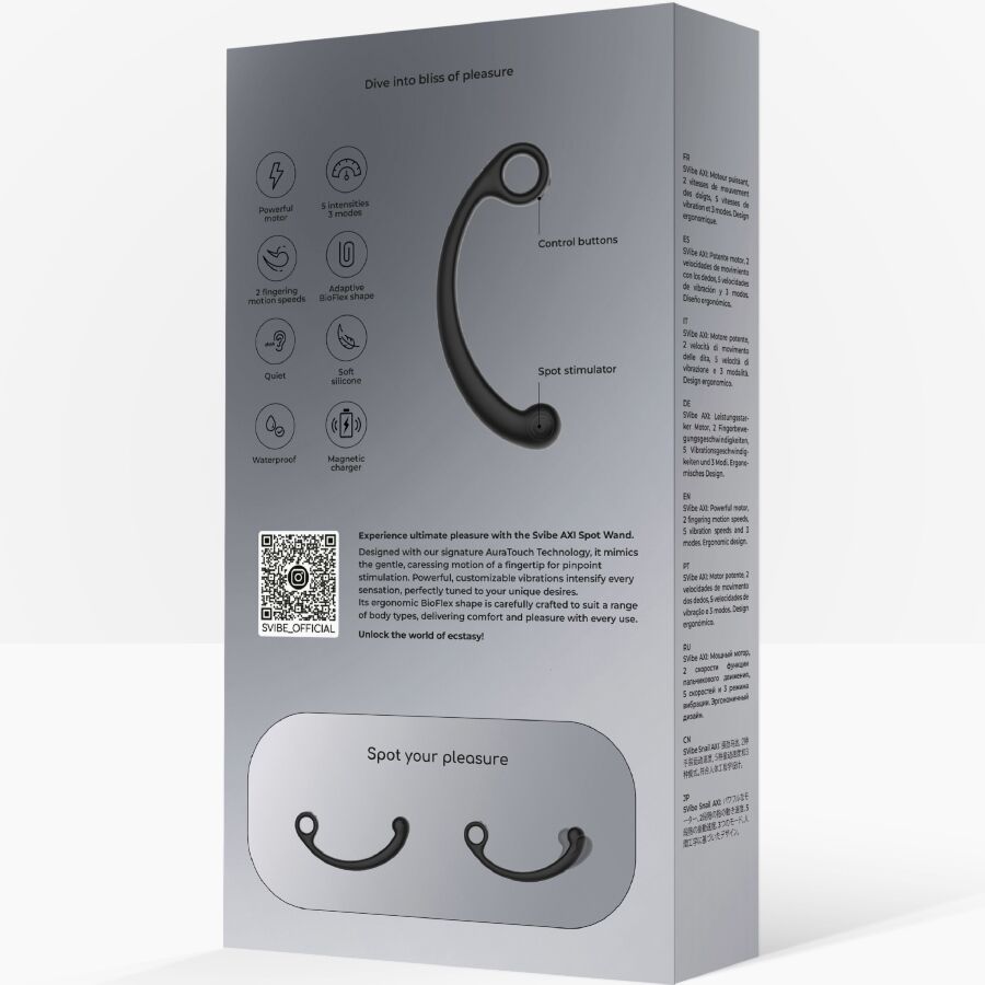 SNAIL VIBE - AXI VIBRATING SPOT MASSAGE WAND BLACK