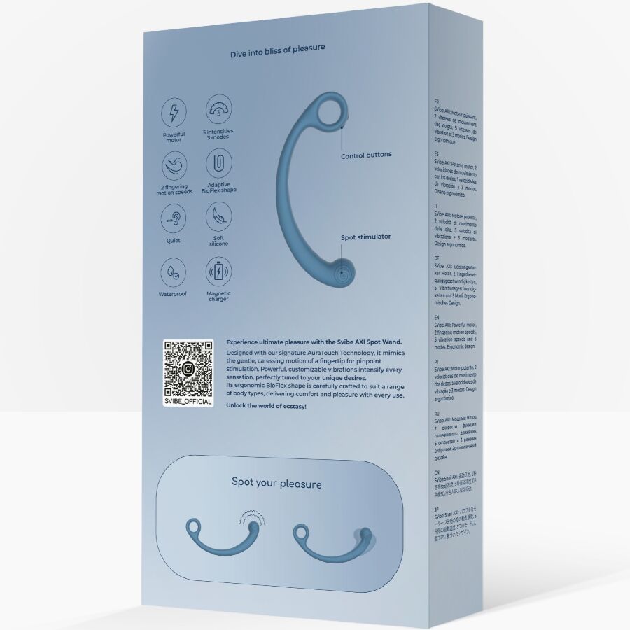 SNAIL VIBE - AXI VIBRATING SPOT MASSAGE WAND BLUE