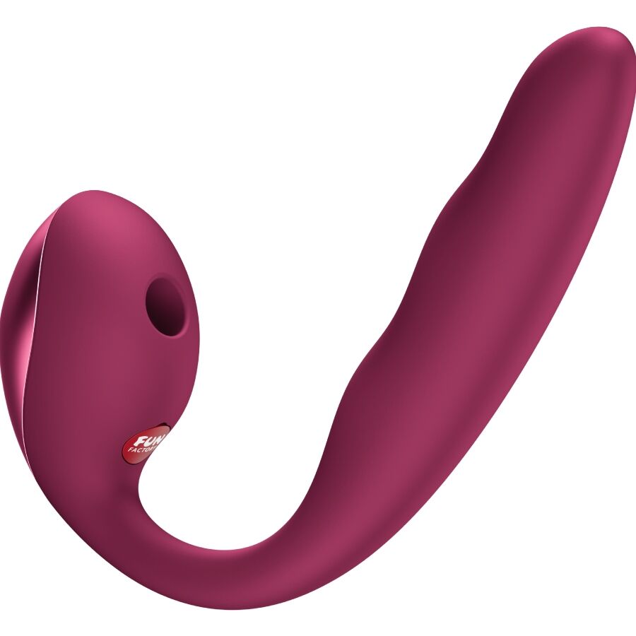 FUN FACTORY - ALLEGRO INSERTABLE DOUBLE AIR PULSE  G-SPOT VIBRATOR WINE RED
