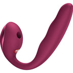 FUN FACTORY - ALLEGRO INSERTABLE DOUBLE AIR PULSE  G-SPOT VIBRATOR WINE RED