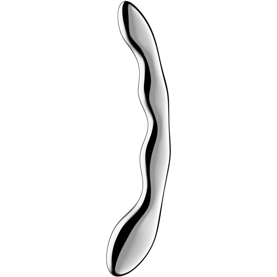 SATISFYER - COSMIC CREST 2 STAINLESS STEEL DOUBLE-ENDED G-SPOT DILDO