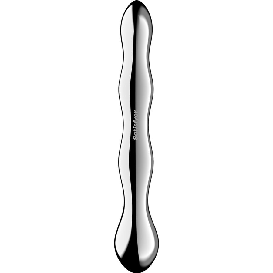 SATISFYER - COSMIC CREST 2 STAINLESS STEEL DOUBLE-ENDED G-SPOT DILDO