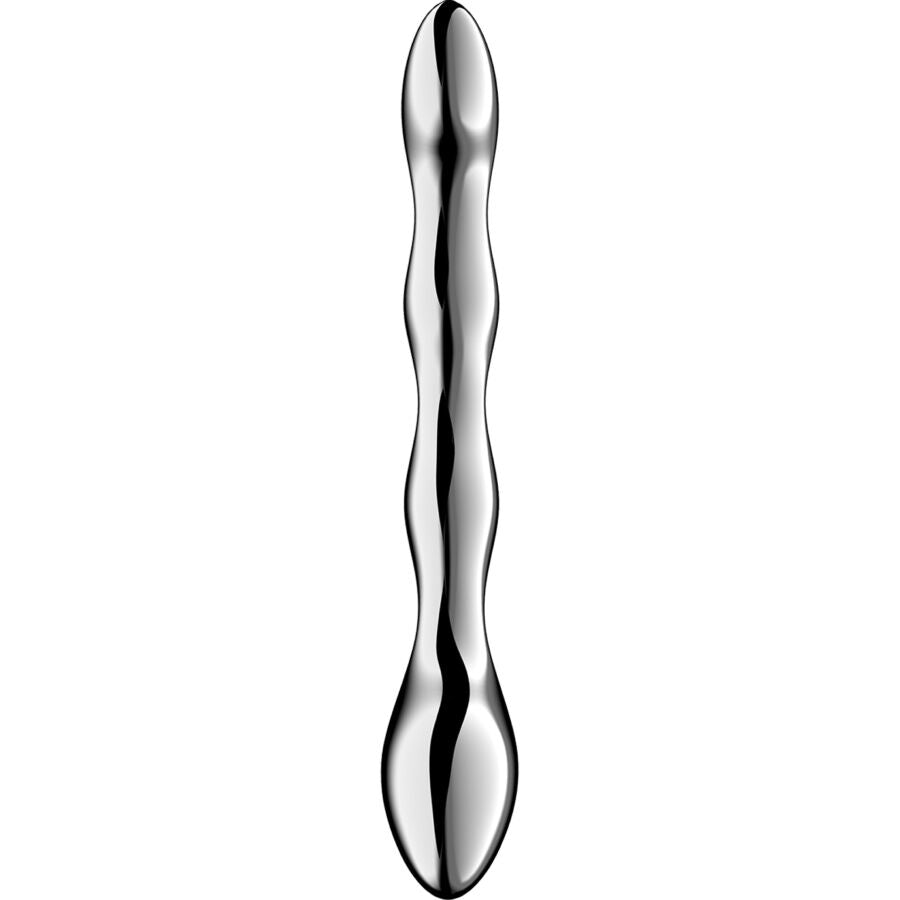 SATISFYER - COSMIC CREST 2 STAINLESS STEEL DOUBLE-ENDED G-SPOT DILDO