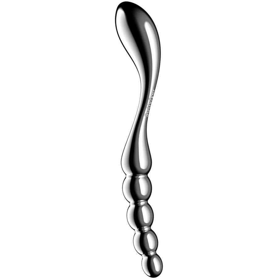 SATISFYER - STAR FORCE 1 STAINLESS STEEL DOUBLE-ENDED G-SPOT DILDO