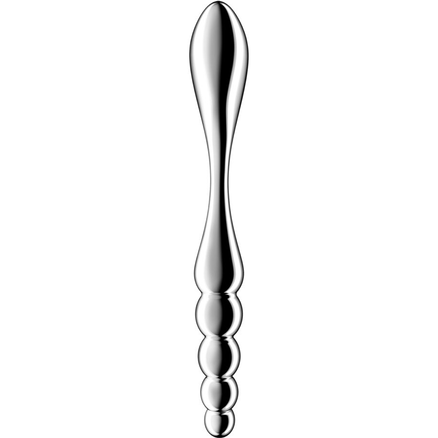 SATISFYER - STAR FORCE 1 STAINLESS STEEL DOUBLE-ENDED G-SPOT DILDO
