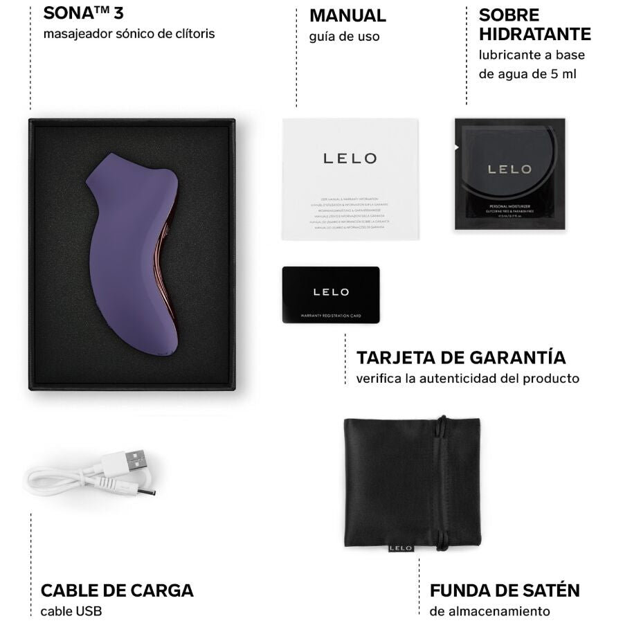 LELO - SONA 3 SONIC CLITORAL MASSAGER CREAM