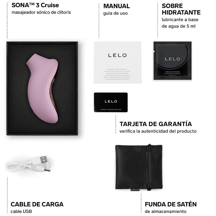 LELO - SONA 3 CRUISE SONIC CLITORAL MASSAGER BLACK