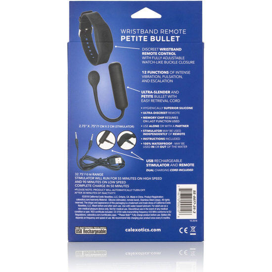 CALEXOTICS - WRISTBAND REMOTE PETITE BULLET VIBRATOR