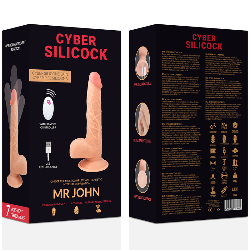 CYBER SILICOCK - REALISTIC DILDO MR JOHN 23.88 CM - APP